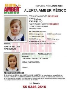 Alerta Amber México hermanitas Aneth y Andreyna Valdez Calderón